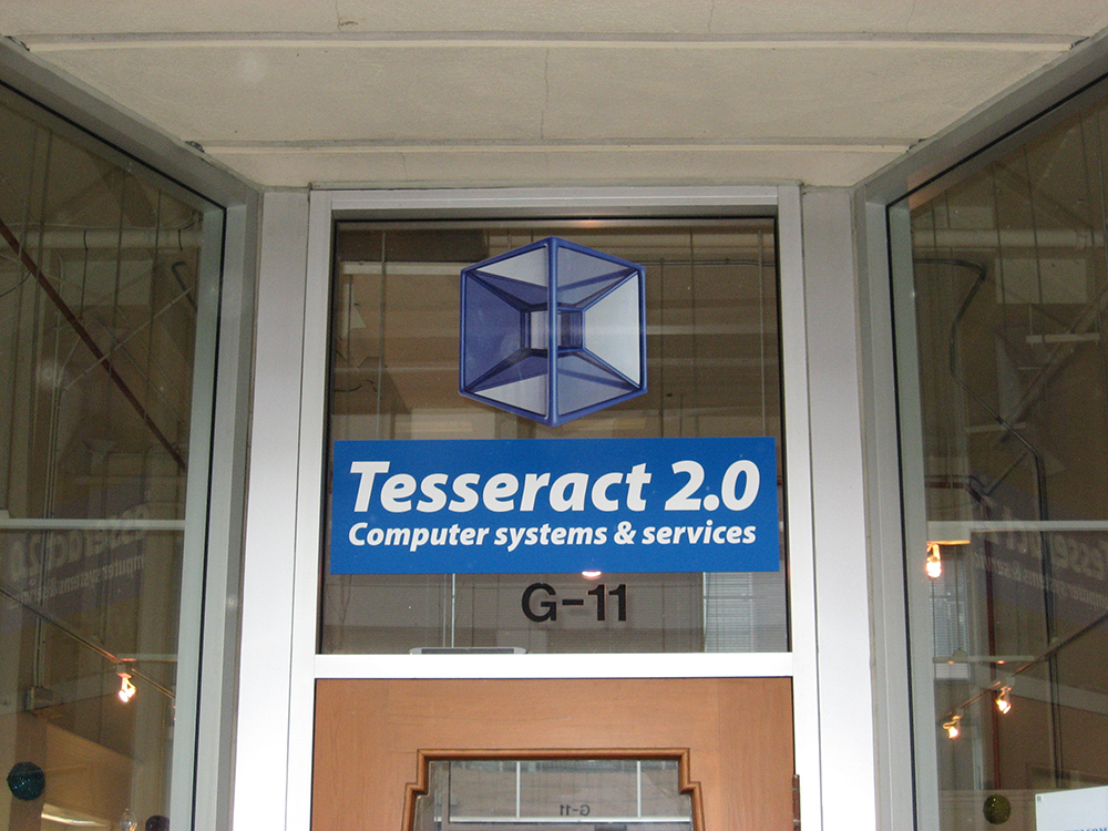 tesseract computers vinyl window graphics