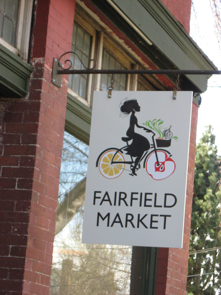 fairfield market projecting sign
